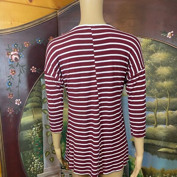 Free Faith Burgundy with White Stripes Size Small SUPER SOFT - Picture 4 of 5